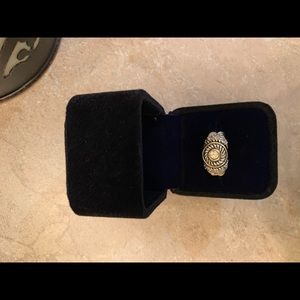 Designer Inspired Ring. Silver and Gold